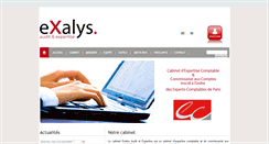 Desktop Screenshot of exalysparis.com