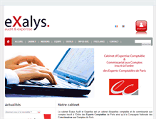 Tablet Screenshot of exalysparis.com